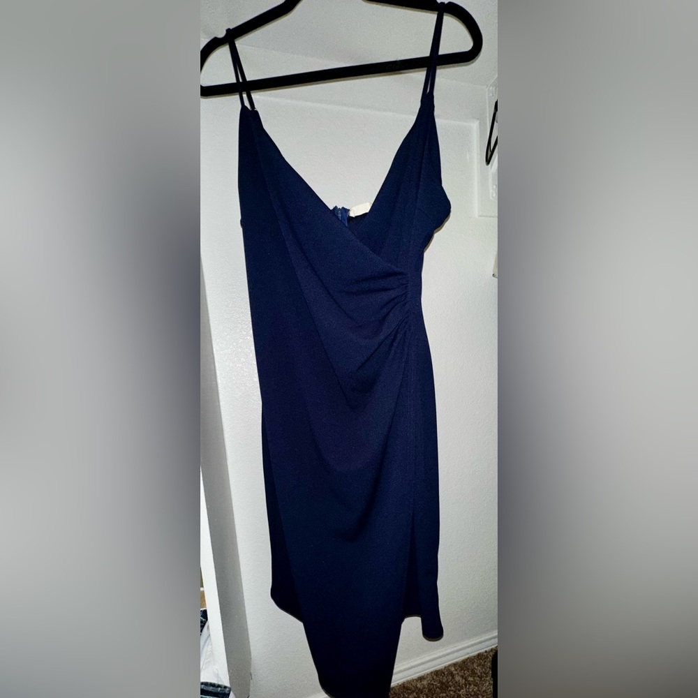 Altar'd State One Shoulder Dress in Deep Blue